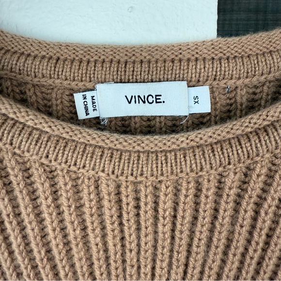 Vince Camel Directional Ribbed Wool Cashmere Sweater - Picture 10 of 11